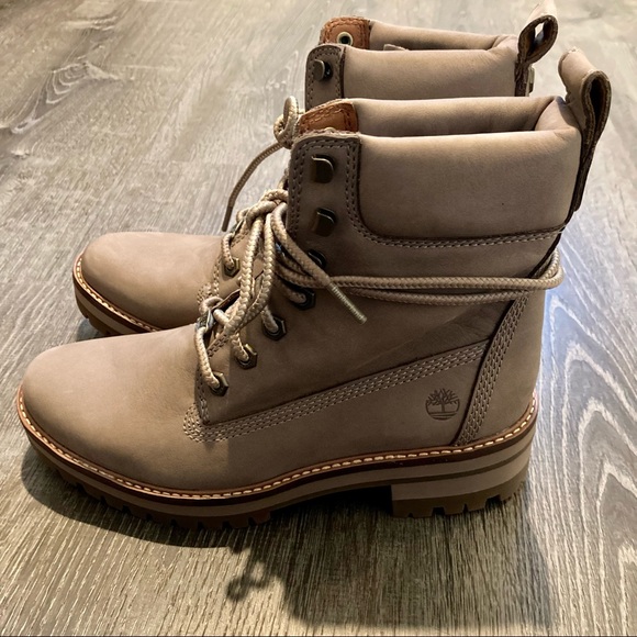 Timberland Women’s Courmayeur Valley Hiking Boots Taupe Nubuck Sz 7 NWOB - Picture 8 of 14